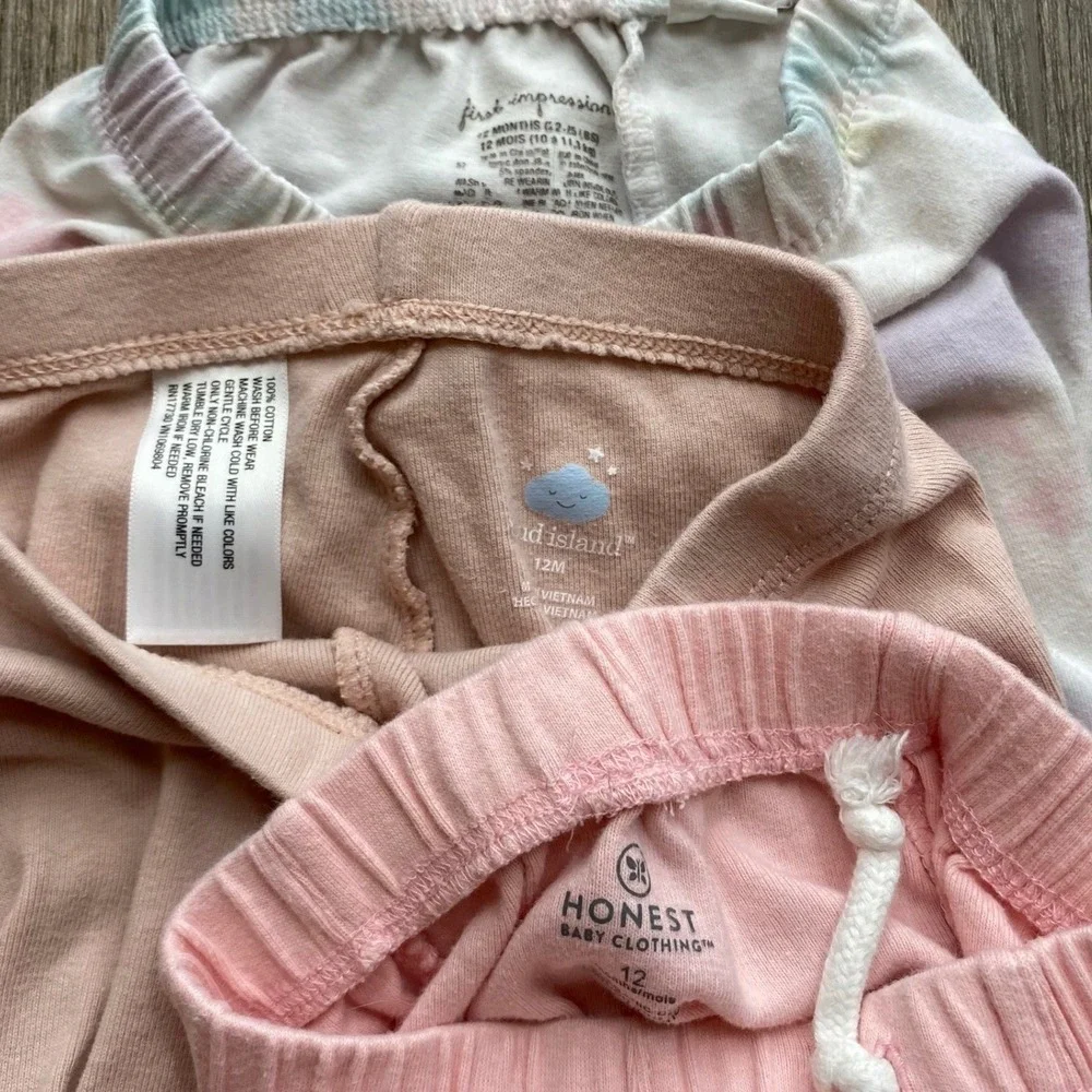 Nike Carters OshKosh Baby Girl 12M Lot 9pc Bodysuits Pants Dress Vest Floral - Picture 6 of 8